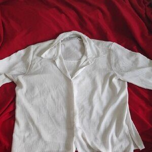 Apparenza White Short Sleeve Top